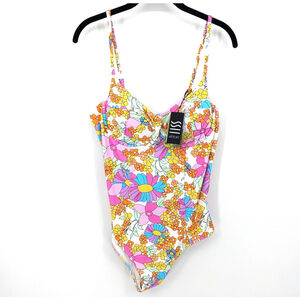 Vetchy‎ Swimsuit Womens 2XL Colorful Floral Montego Underwire Tropical Retro NWT